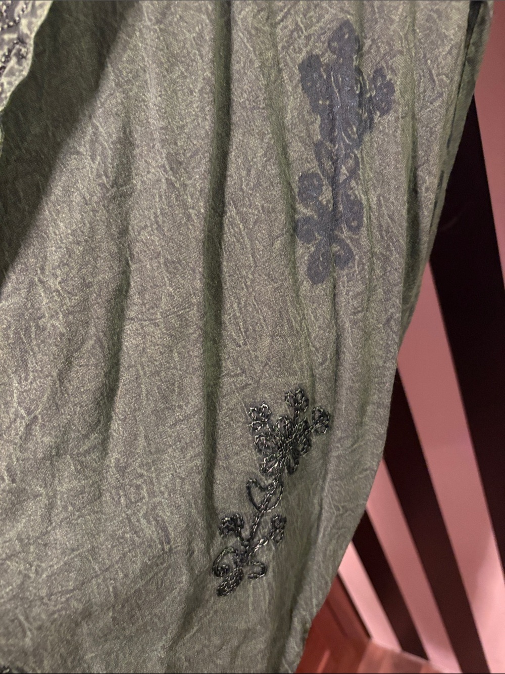 Women’s Green Tie-Front Harem Pants Hippie Whimsigoth Small/Medium 2-6/8 NWT New - Picture 5 of 10